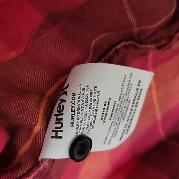 Hurley Button Up Long Sleeve Shirt - Plaid - Picture 5 of 7